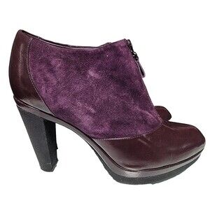 Lola Cruz Purple Leather High Heel Booties EU 40 US 9 Spain